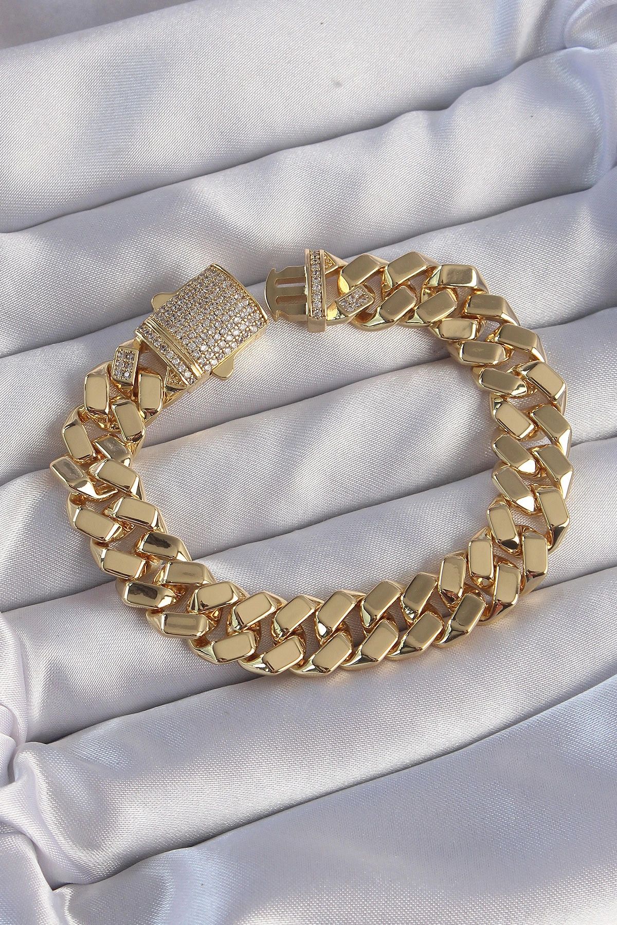 shopwave Vip Seri Gurmet Zirkon Taşlı Gold Renk Bileklik