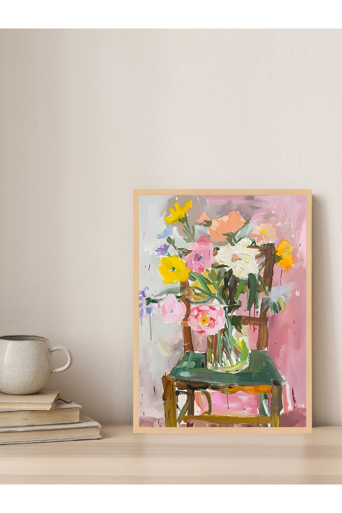 Tuba Decor Tek parça Ahşap Çerçeve Görünümlü MDF Tablo