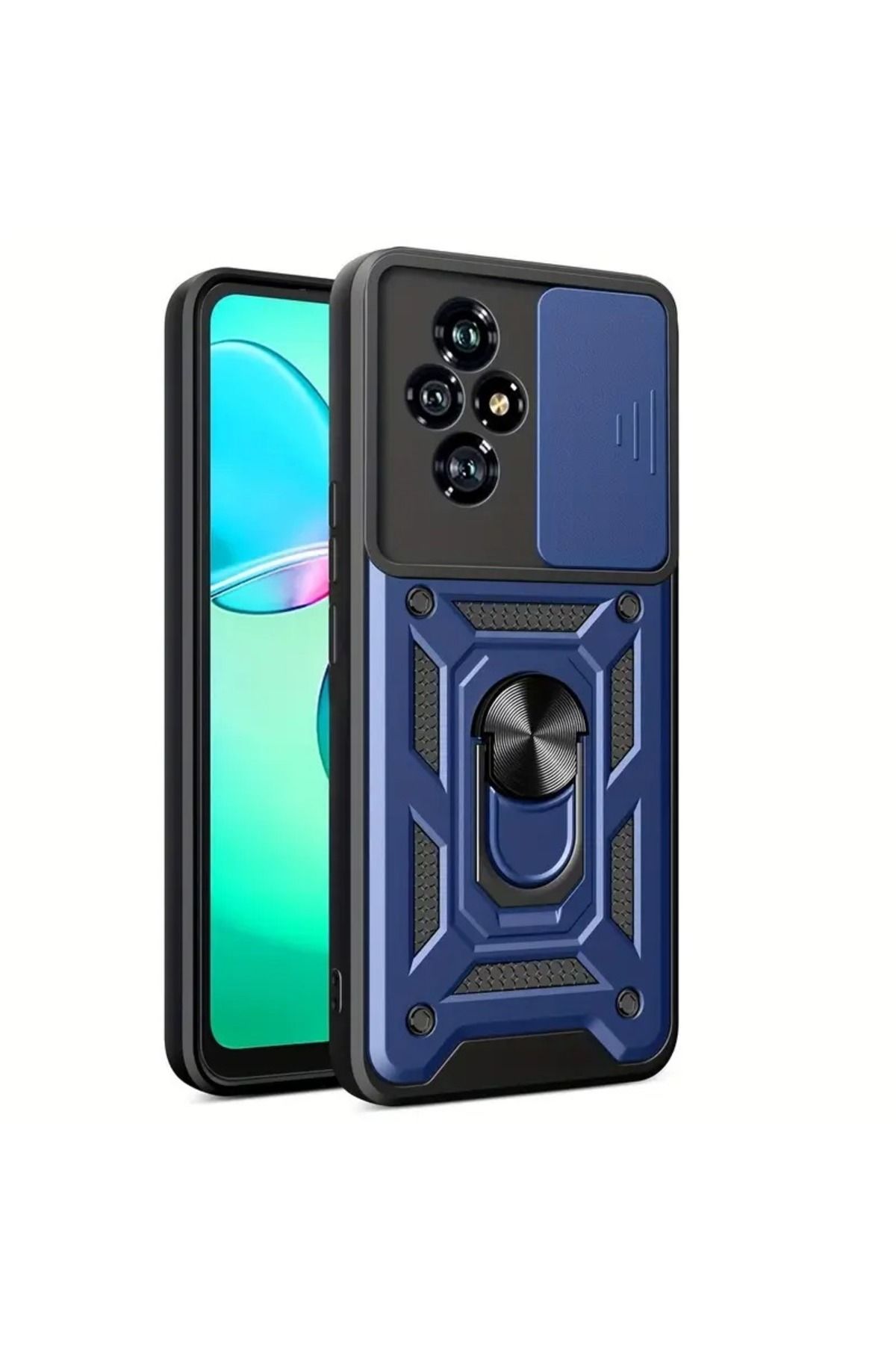 NANOSPACE Honor 200 Pro İle Uyumlu Kılıf Pars Yüzüklü Standlı Kamera Korumalı Kılıf