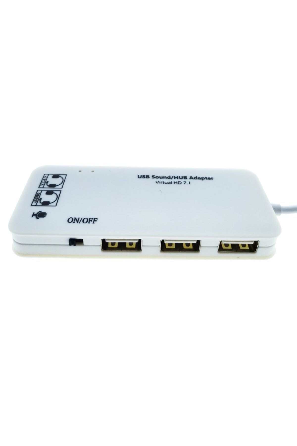 OEM-Hub cu conector USB tip C și placă de sunet, 2 în 1, cu 3 porturi USB, interfață USB 2.0 4