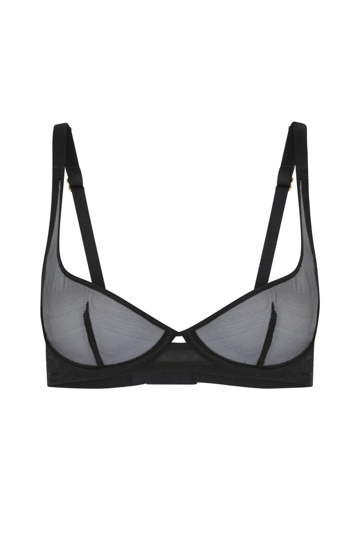 Agent Provocateur Lucky Demi Cup Plunge Destekli Siyah Tel Sütyen - Konforlu, Şık ve Nefes Alabilen Tasarım