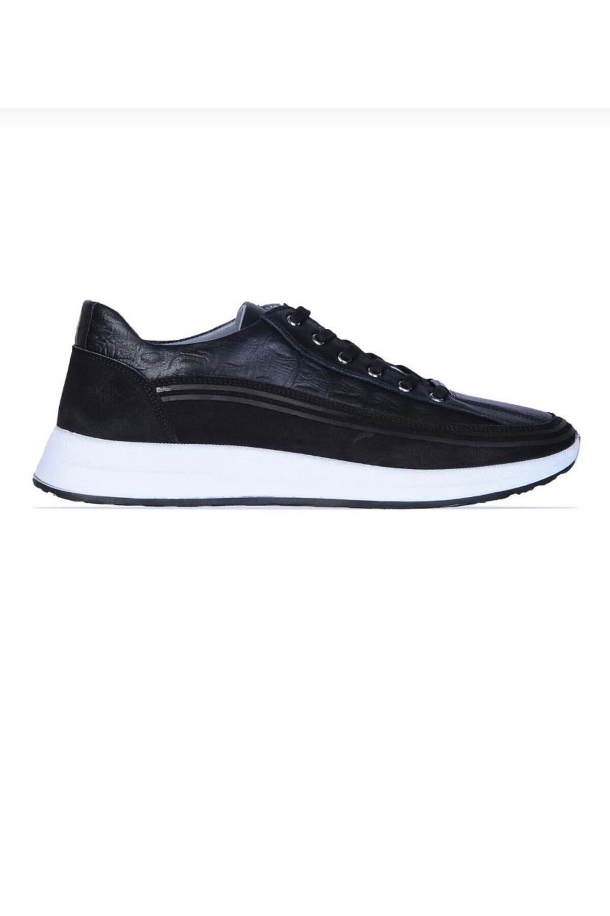 Dropland Siyah Hakiki Deri Erkek Sneaker Ayakkabı 9141