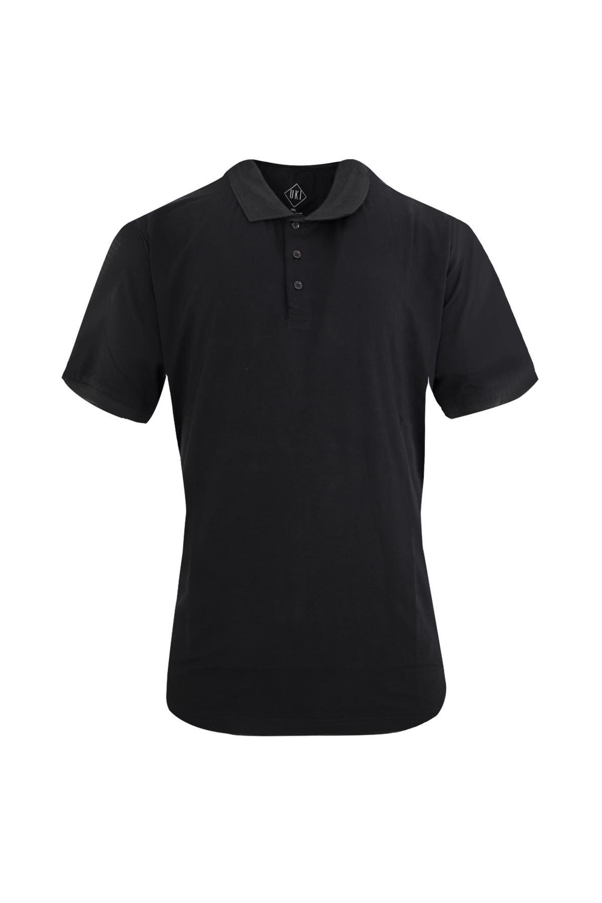 Uki SİYAH Polo Yaka T-shırt