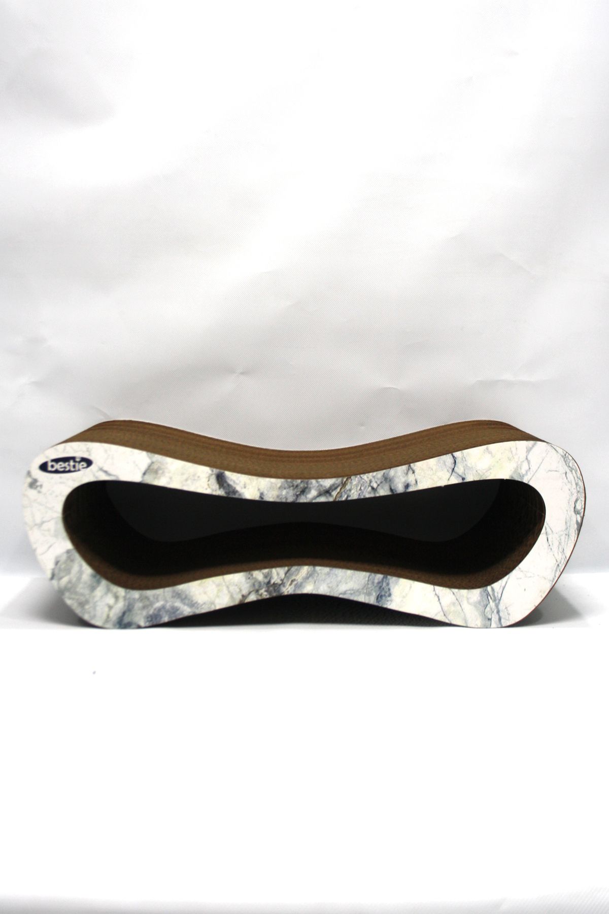 Bestie-Cat Scratching Sofa Cardboard Cat Scratching Horizontal Scratching- Medium (51X24X17 cm)- 3D Marble Pattern 1