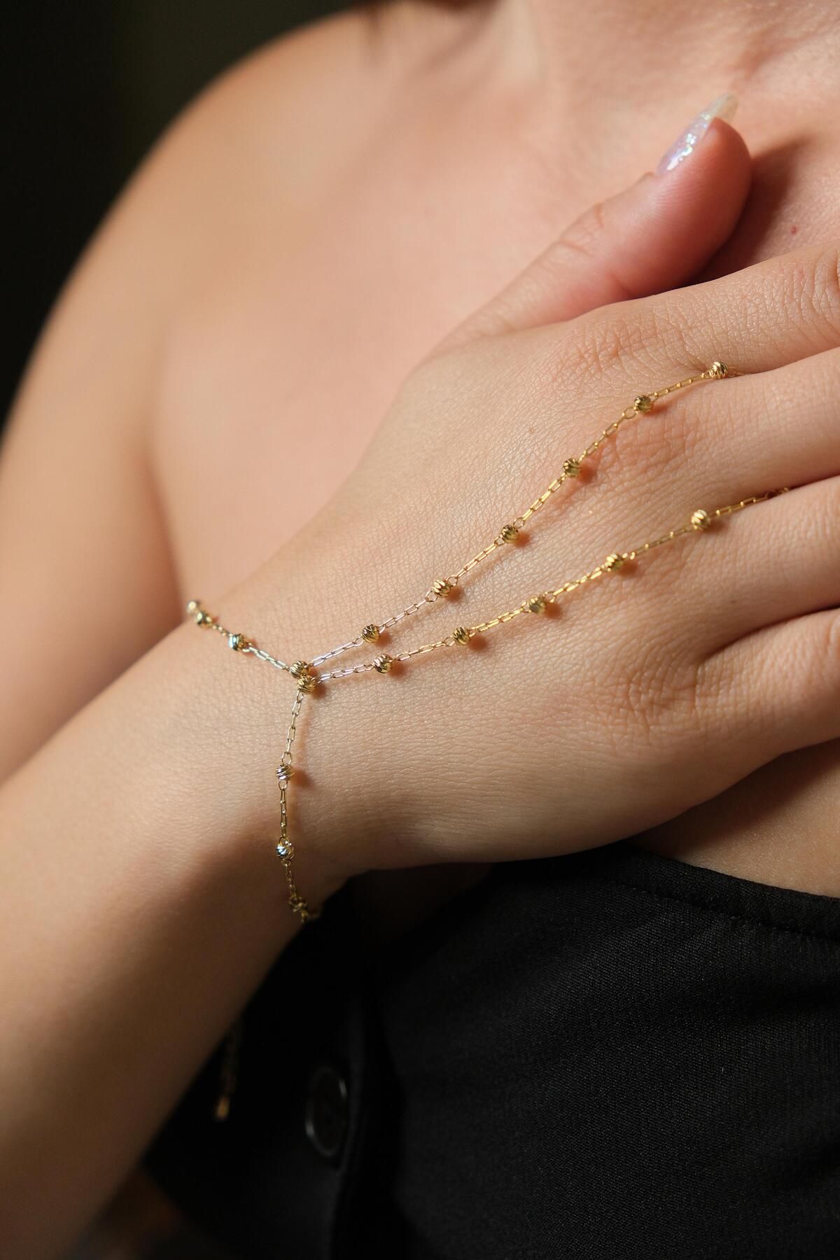 Elizzz ACCESSORY Boncuk Gold Çelik Şahmeran
