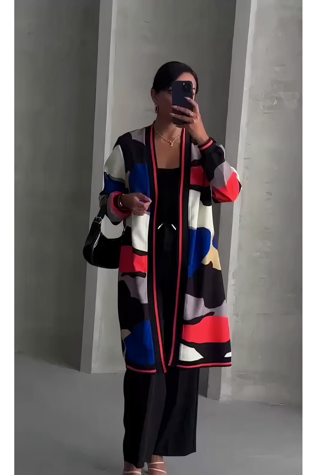 Hüma Sultan Kadın Tesettür Oversize Kimono Ceket