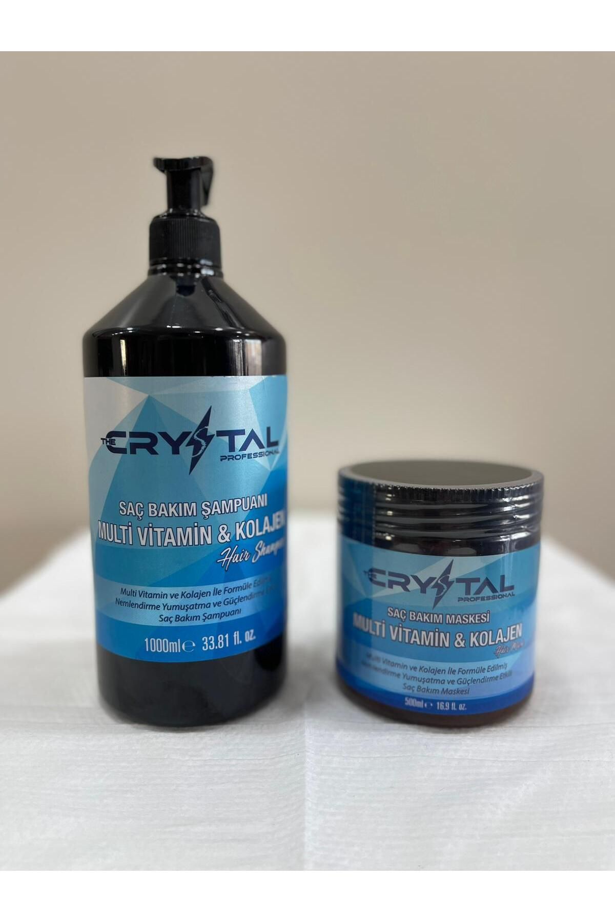 The Crystal Multivitamin&kolajen Saç Bakım Şampuanı 1000 ML ve Maskesi 500 ML