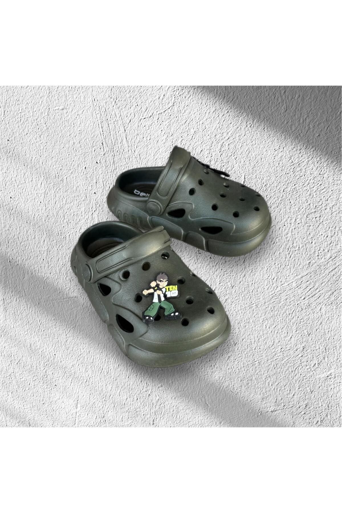 AkınalBella-Boy Khaki Soft Soft Sole Closed Front Slippers Sandals 3