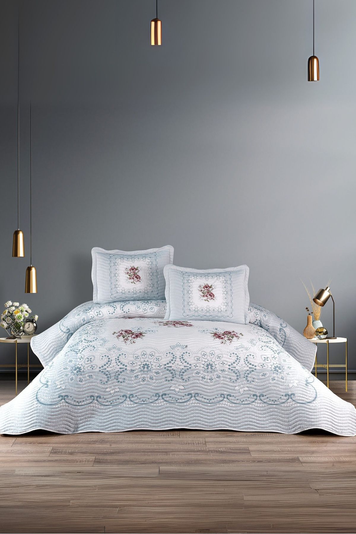 BELENAY HOME Nerea 3 Parça Çift Kişilik Yatak Örtüsü Takımı – Pike Set