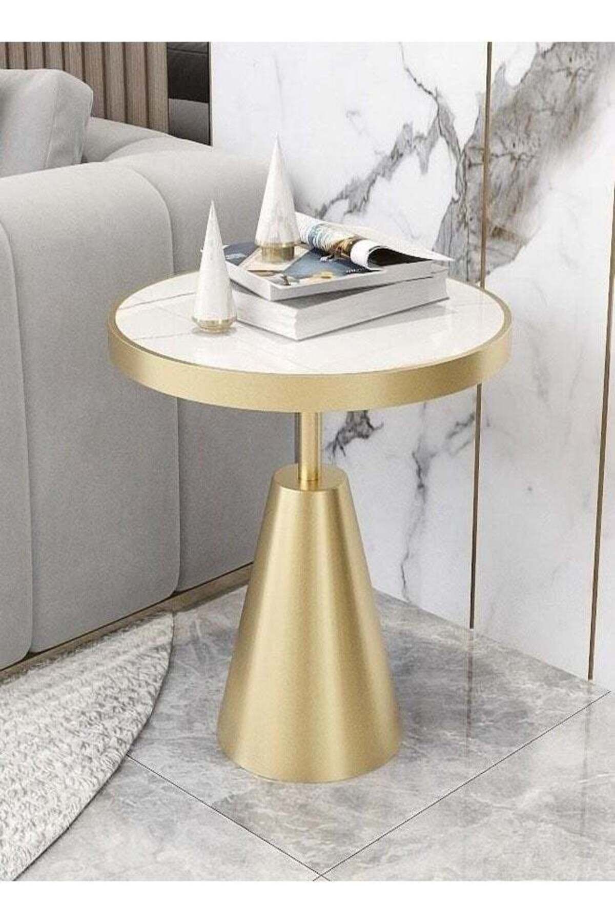 Raffine-Multipurpose Luxury Design Marble Coffee Table Round Sofa Side Table 1