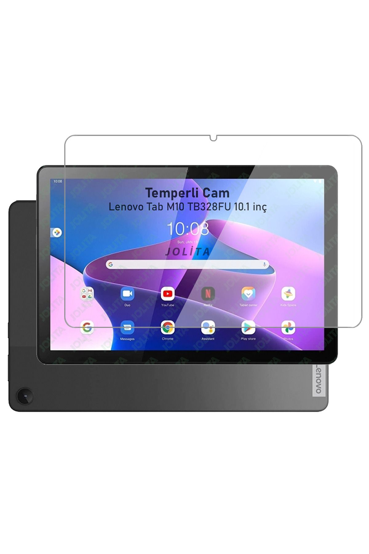 Jolita Lenovo Tab Tb328fu 10.1 Inç Uyumlu Temperli Ekran Koruyucu Kırılmaz Cam 2023 10.1" Wuxga ZAAE0015TR