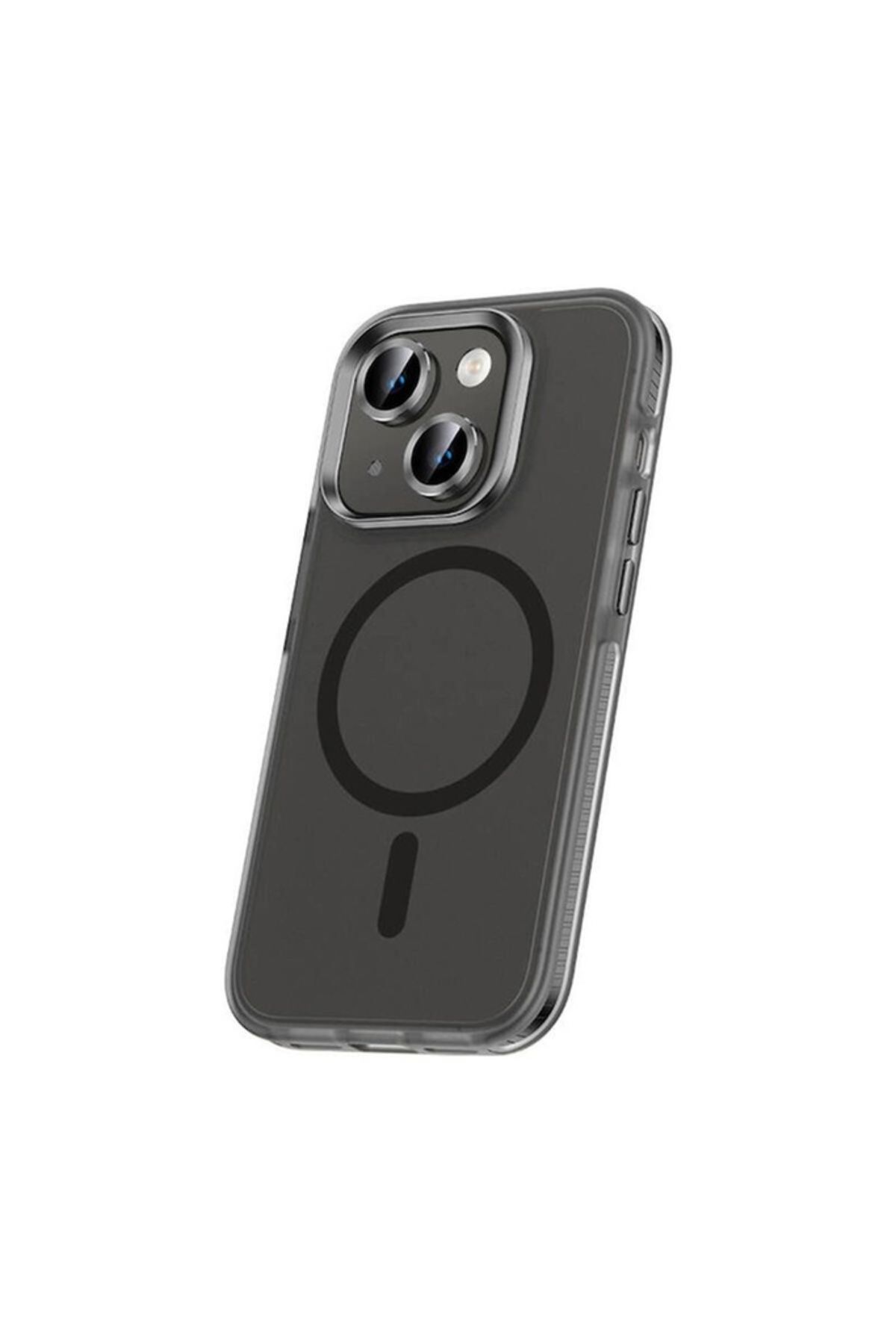 Megafox Teknoloji Apple iPhone 15 Plus Uyumlu Kılıf Airbagli Magsafe Wireless Şarj Özellikli Lens Koruyuculu Klaptika