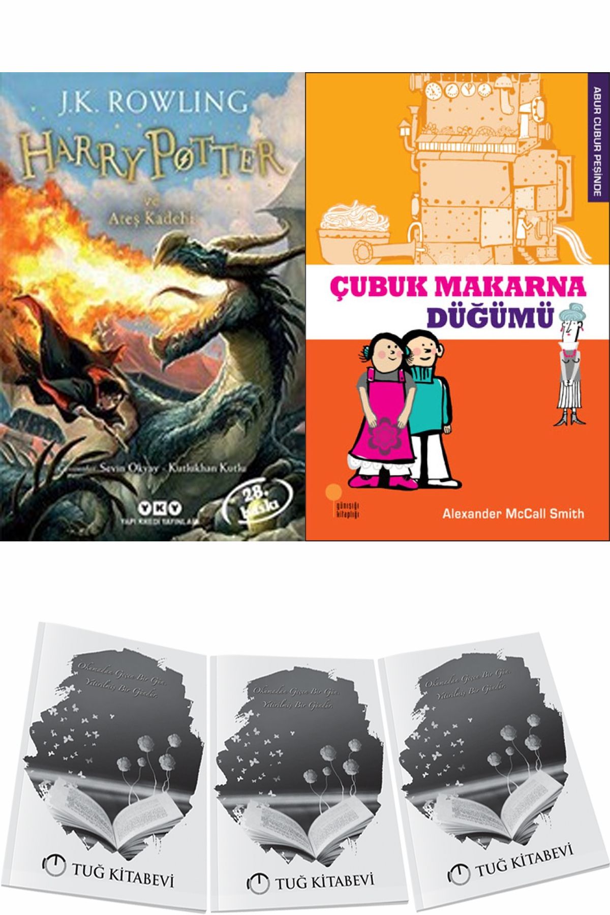 Yapı Kredi Yayınları Harry Potter ve Ateş Kadehi ve Çubuk Makarna Düğümü + Hediyeli