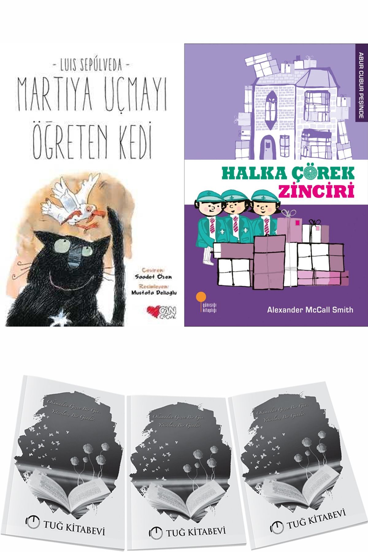 Can Yayınları Martıya Uçmayı Öğreten Kedi ve Halka Çörek Zinciri + Hediyeli