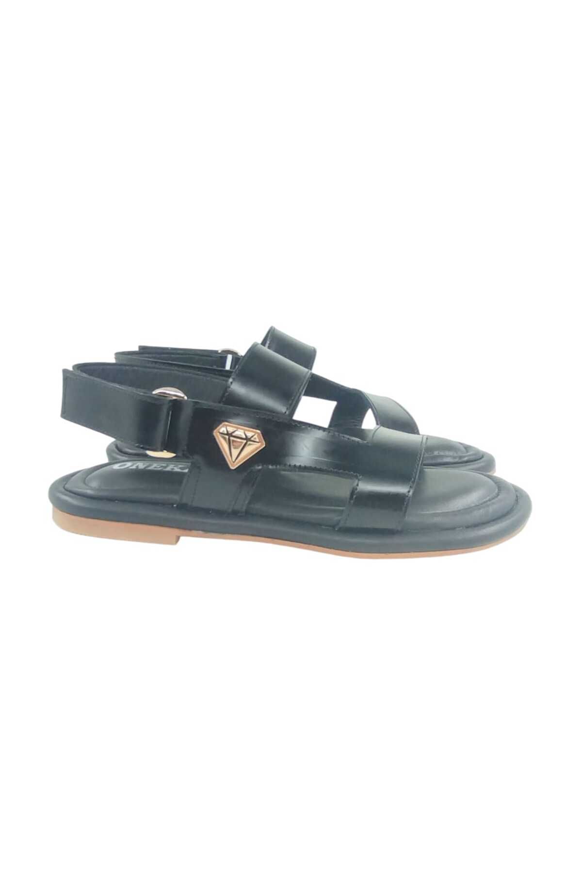 Oneka Shoes Kadın Günlük Sandalet 866425 KST1007 Siyah açma