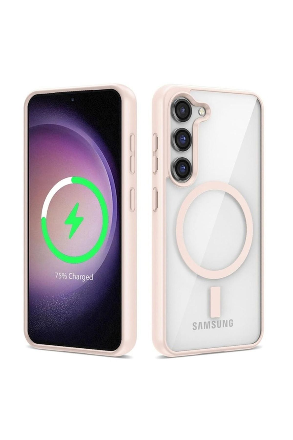 Megafox Teknoloji Samsung Galaxy S23 Plus Uyumlu Kılıf Magsafe Wireless Şarj Özellikli Silikon Ege Kapak