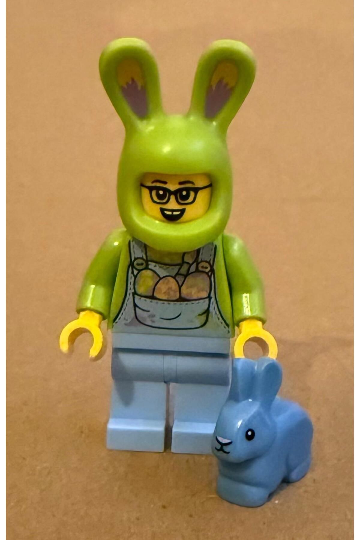 LEGO Minifigür Easter Egg Hunt Fan with Blue Rabbit