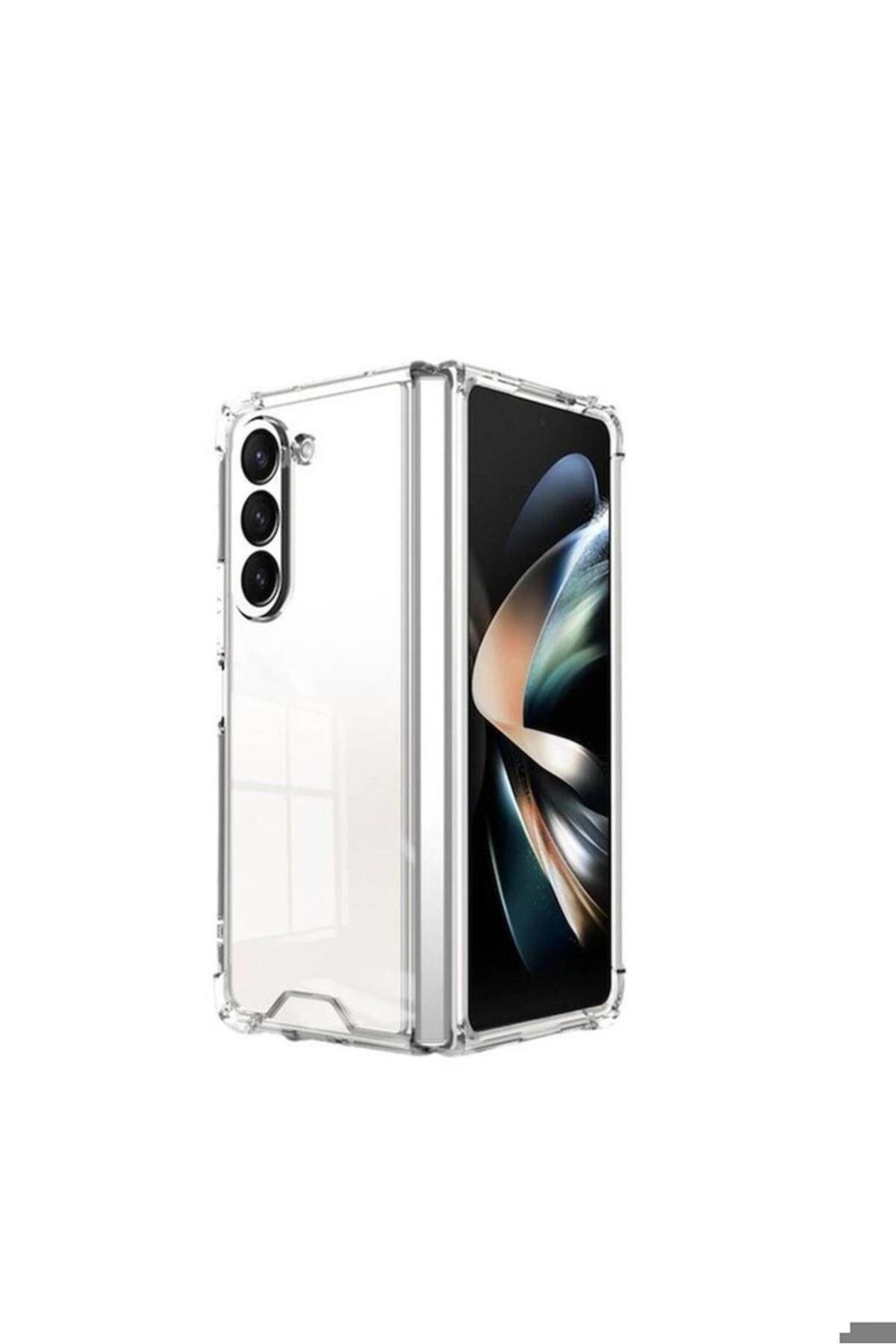 Megafox Teknoloji Samsung Galaxy Z Fold 5 Uyumlu Kılıf Sert Silikon Köşe Korumalı Nitro Anti Shock Silikon Kapak