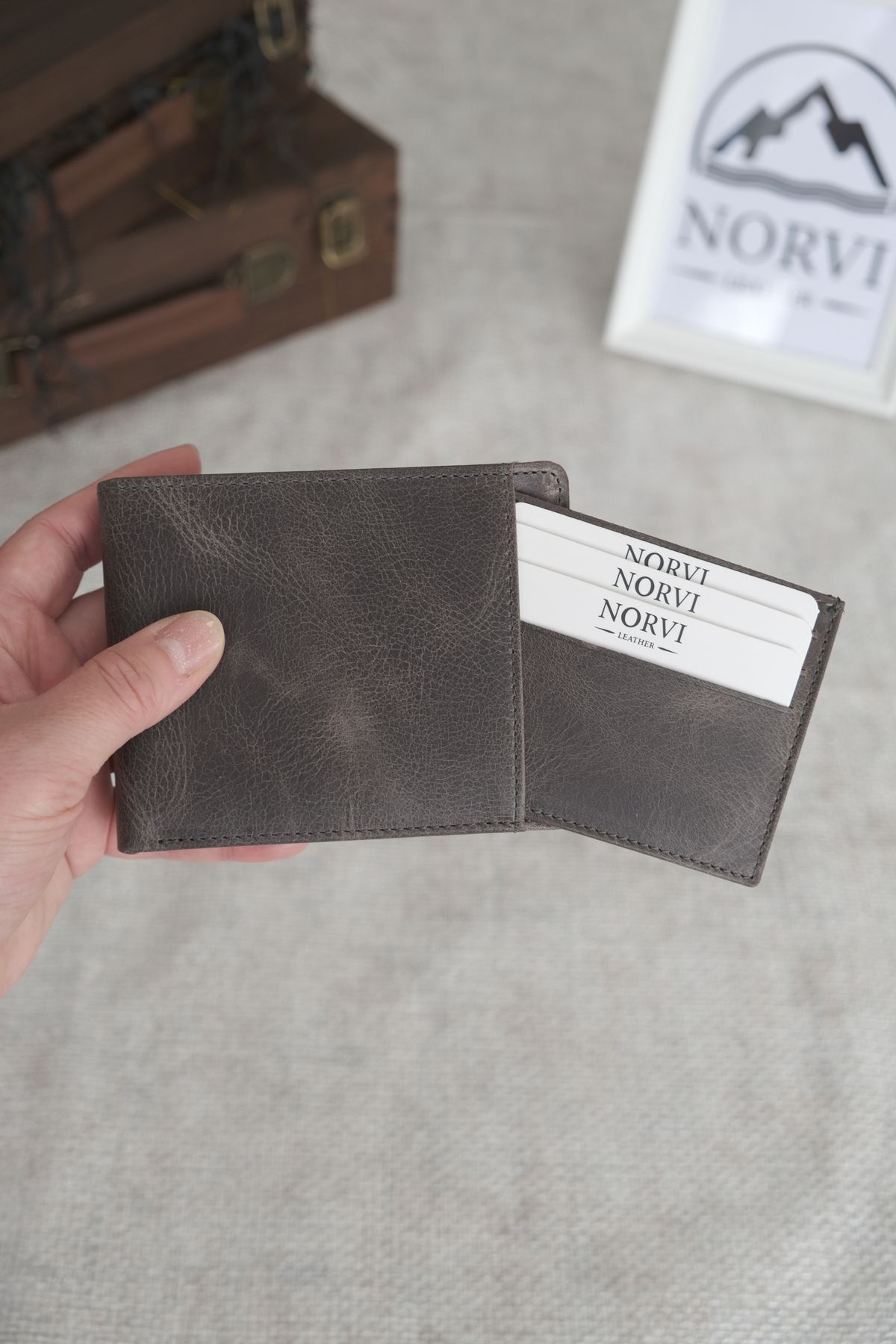 Norvi Leather Hakiki Deri Cüzdan Kartlık