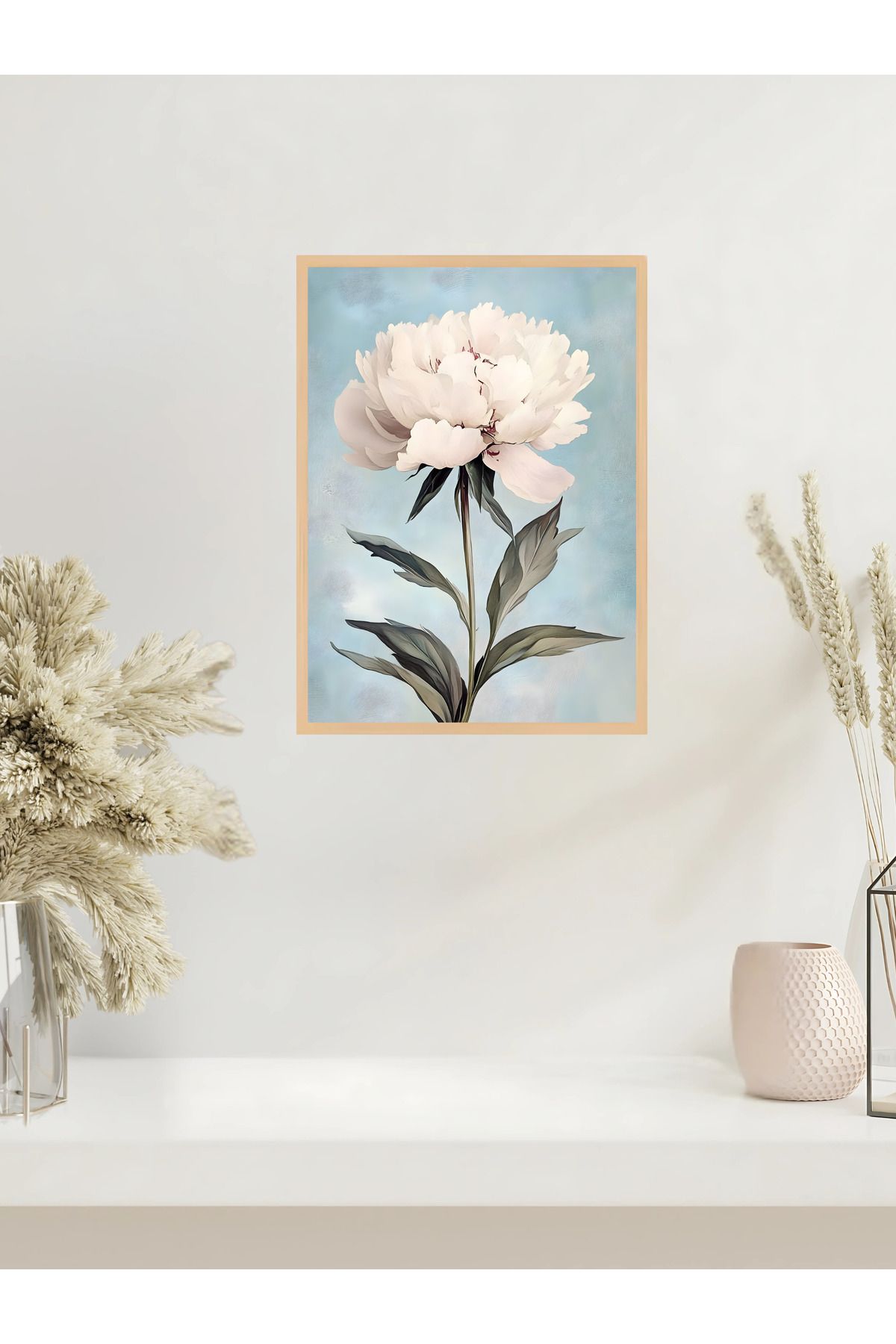 Tuba Decor Tek parça Ahşap Çerçeve Görünümlü MDF Tablo