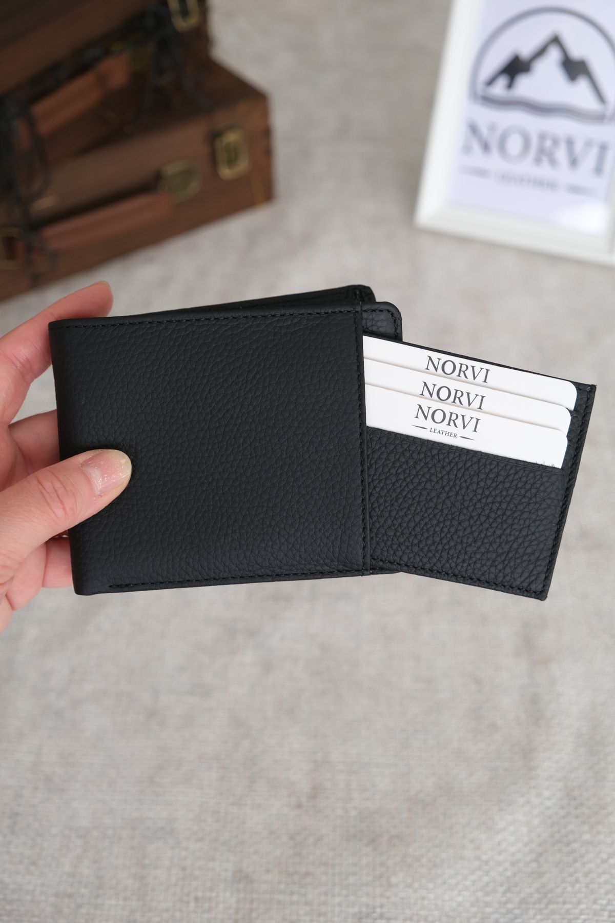 Norvi Leather Hakiki Deri Cüzdan Kartlık