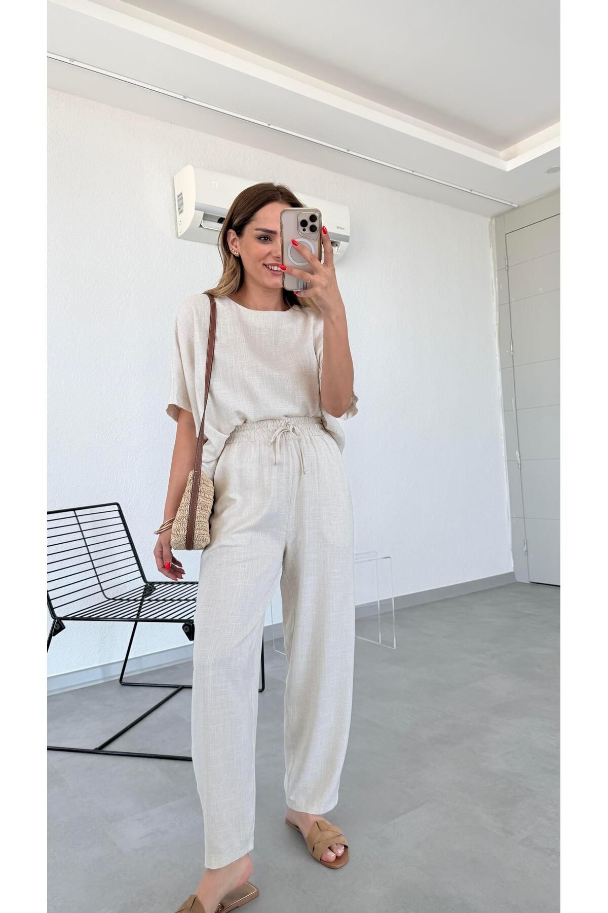pelin yıldız butik Almira Keten Takım