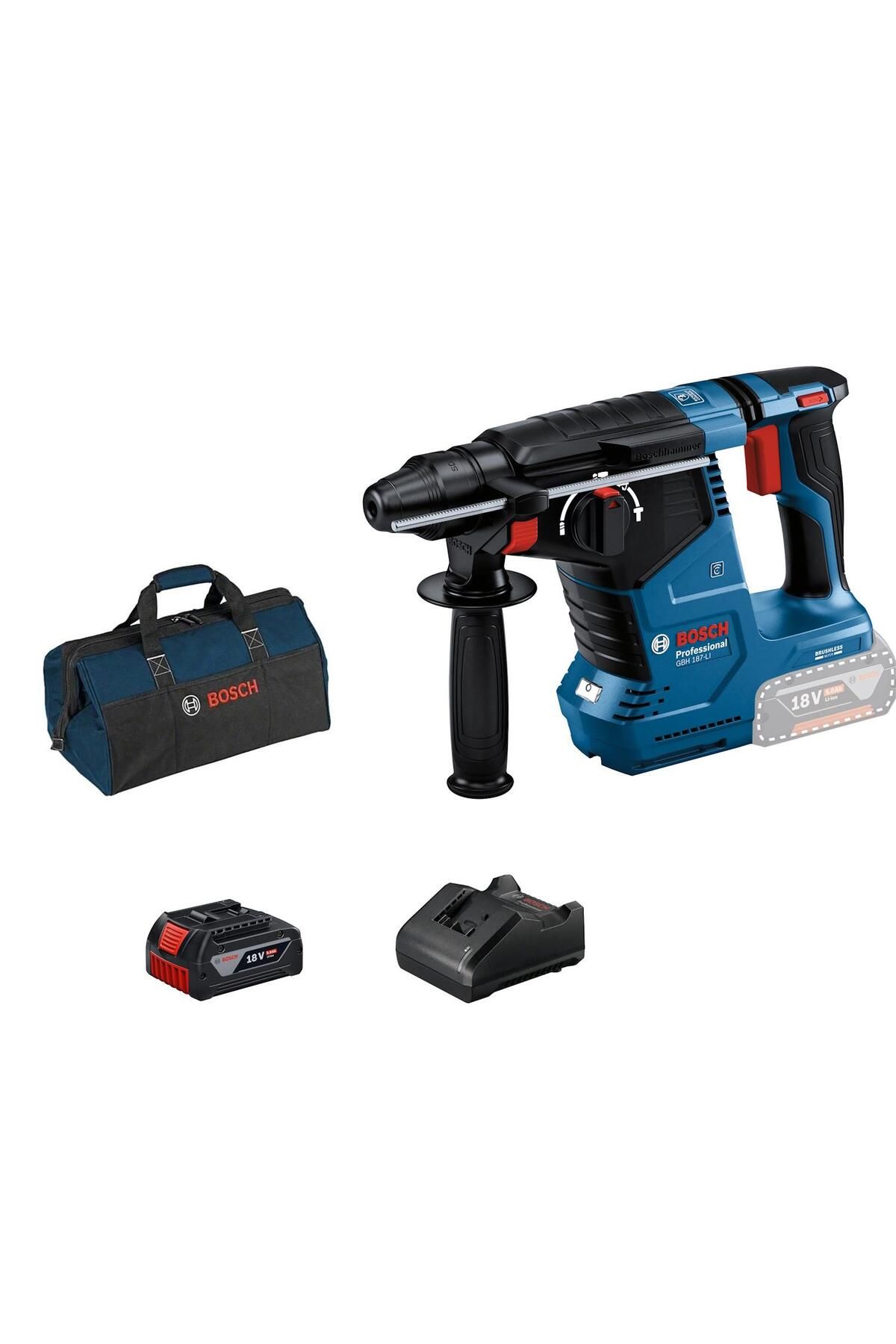 Bosch GBH 187-LI 1x5.0Ah Tek Akülü Kırıcı Delici