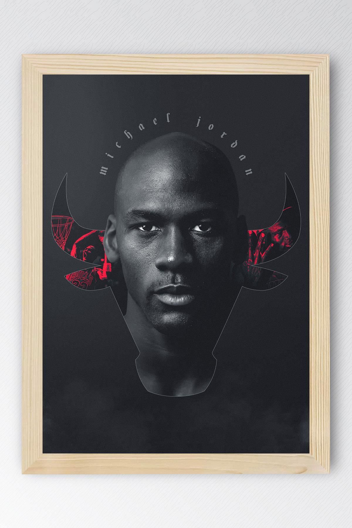 Saturn Michael Jordan Çerçeveli Tablo - Basketbol NBA Posteri Tablo