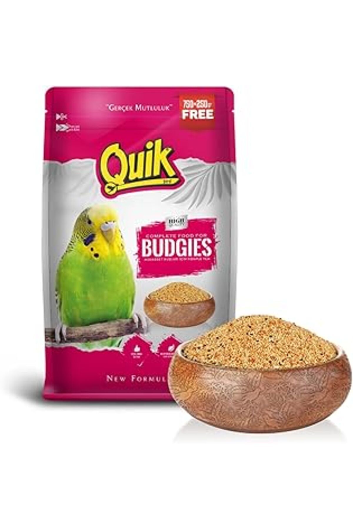 Mu Art Ahşap Quik Muhabbet Kuşu Yemi 750+250G