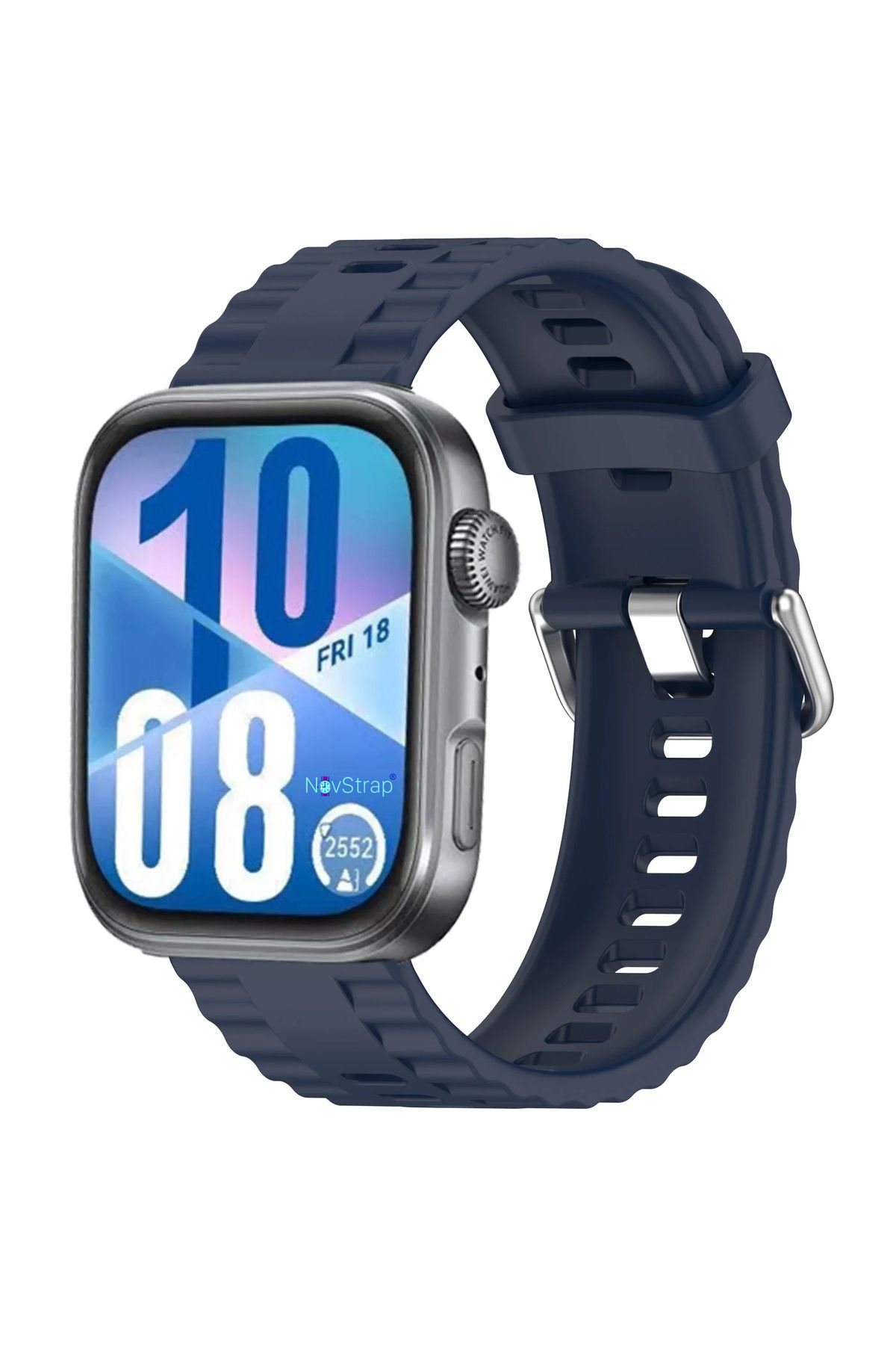 NovStrap Huawei Watch Fit 4 Pro/Fit 4/Fit 3 ile Uyumlu Kordon Tam Uyumlu Pimli Lansman Silikon Kayış