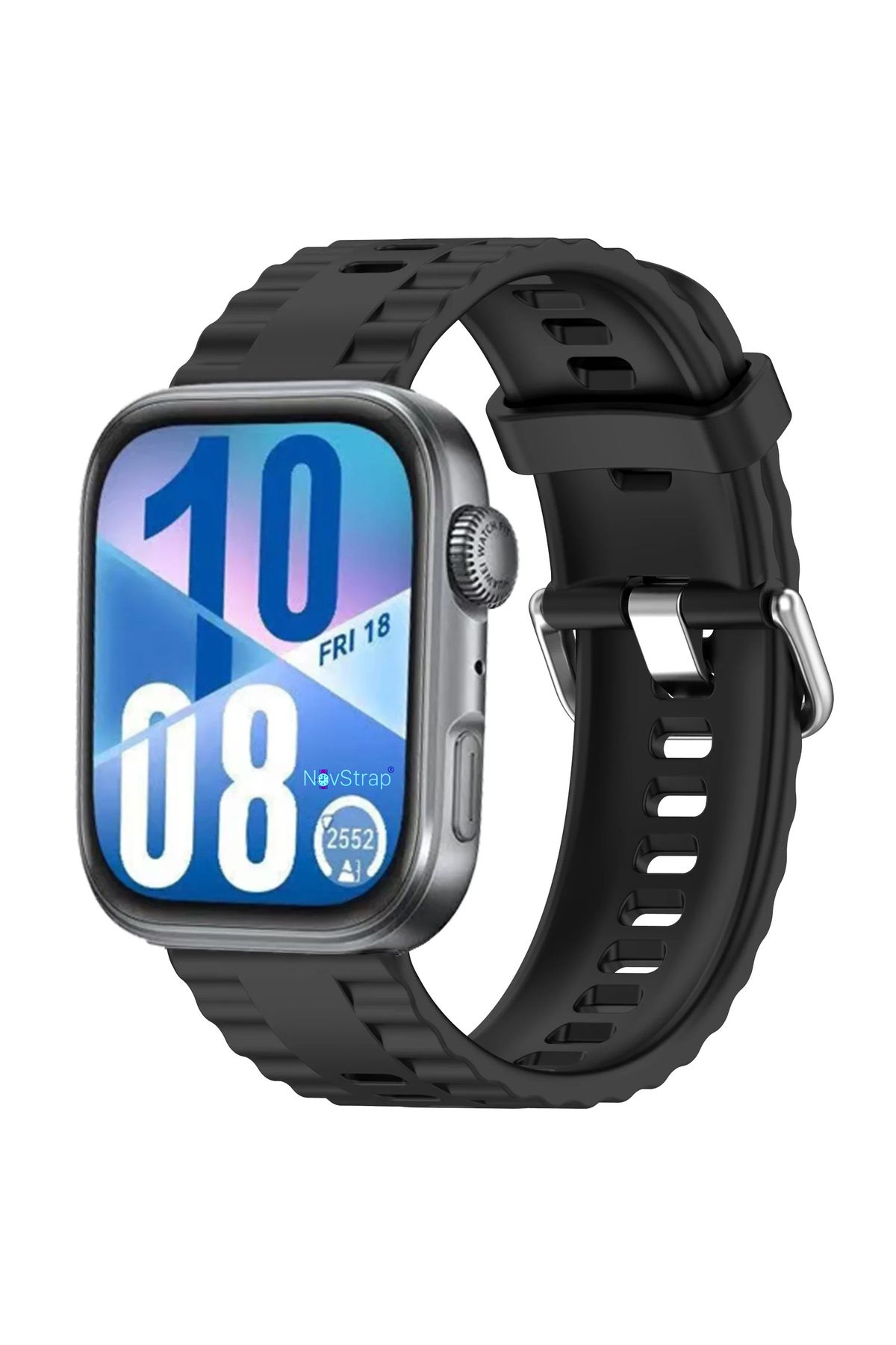 NovStrap Huawei Watch Fit 4 Pro/Fit 4/Fit 3 ile Uyumlu Kordon Tam Uyumlu Pimli Lansman Silikon Kayış
