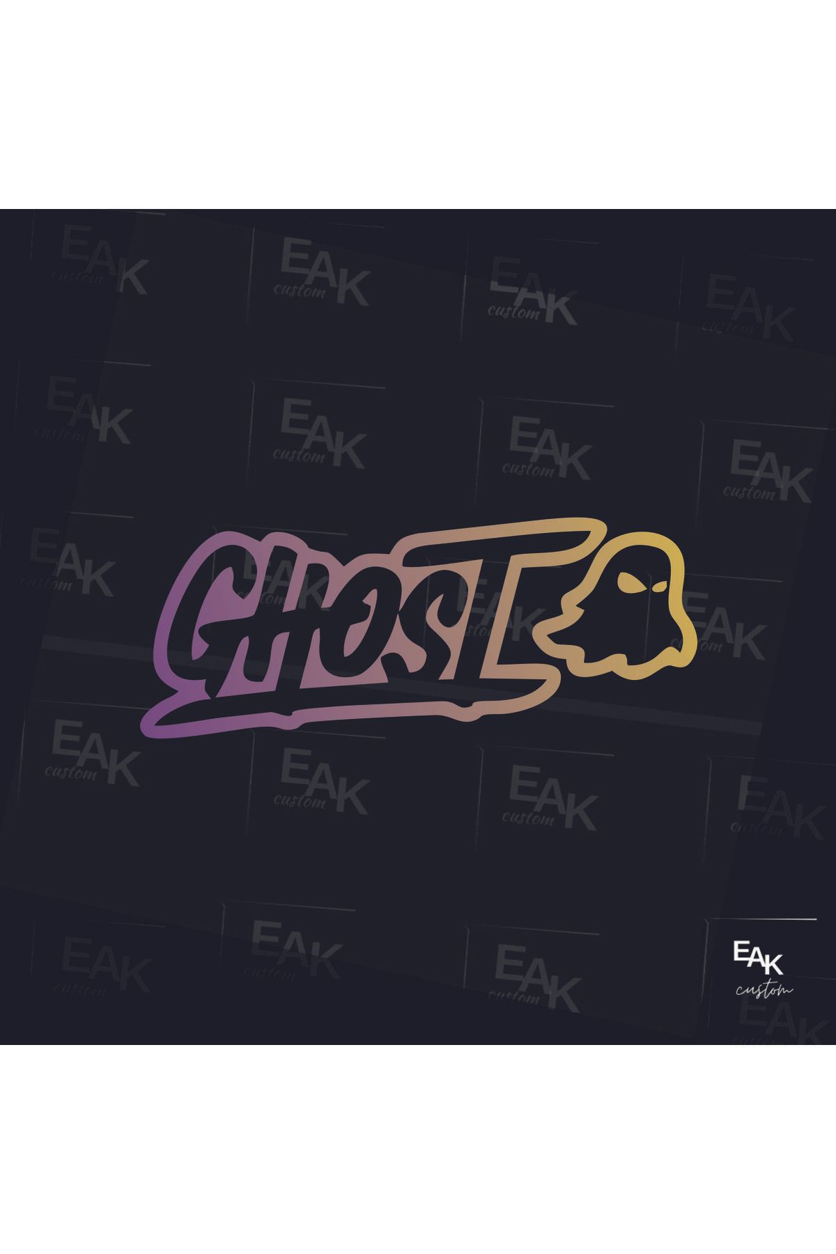 eakcustom GHOST oto sticker (17cm x 7cm)