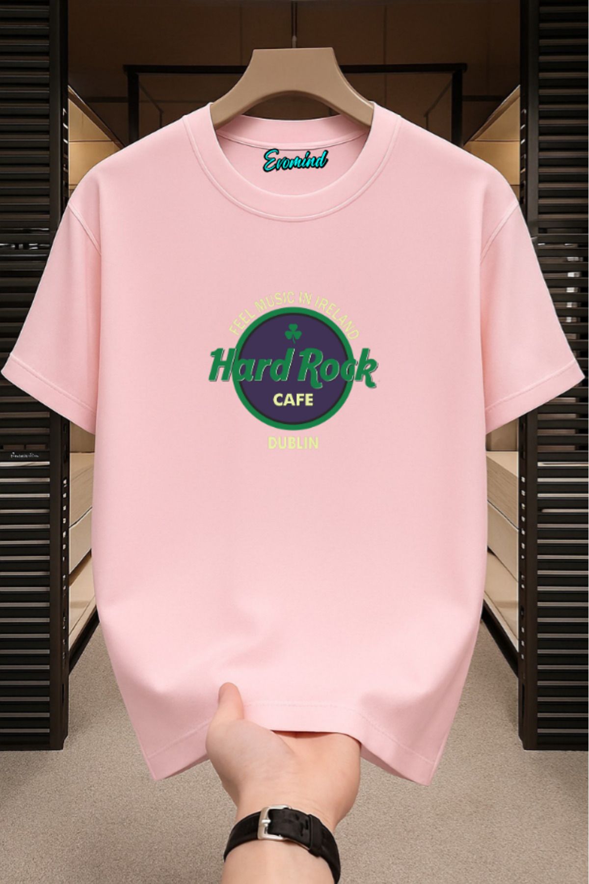 Evomind Hard Rock Baskılı Unisex T-shirt