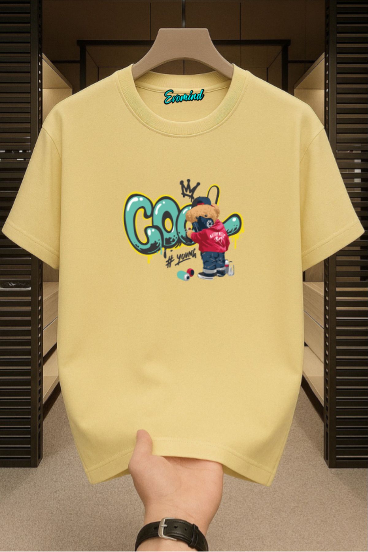 Evomind Cool Ayı Baskılı Unisex T-shirt