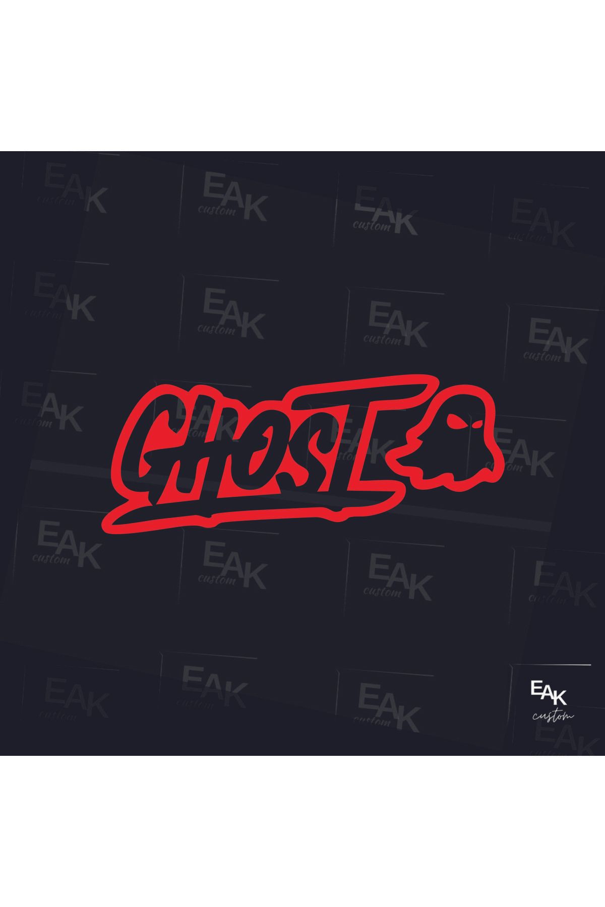 eakcustom GHOST oto sticker (17cm x 7cm)