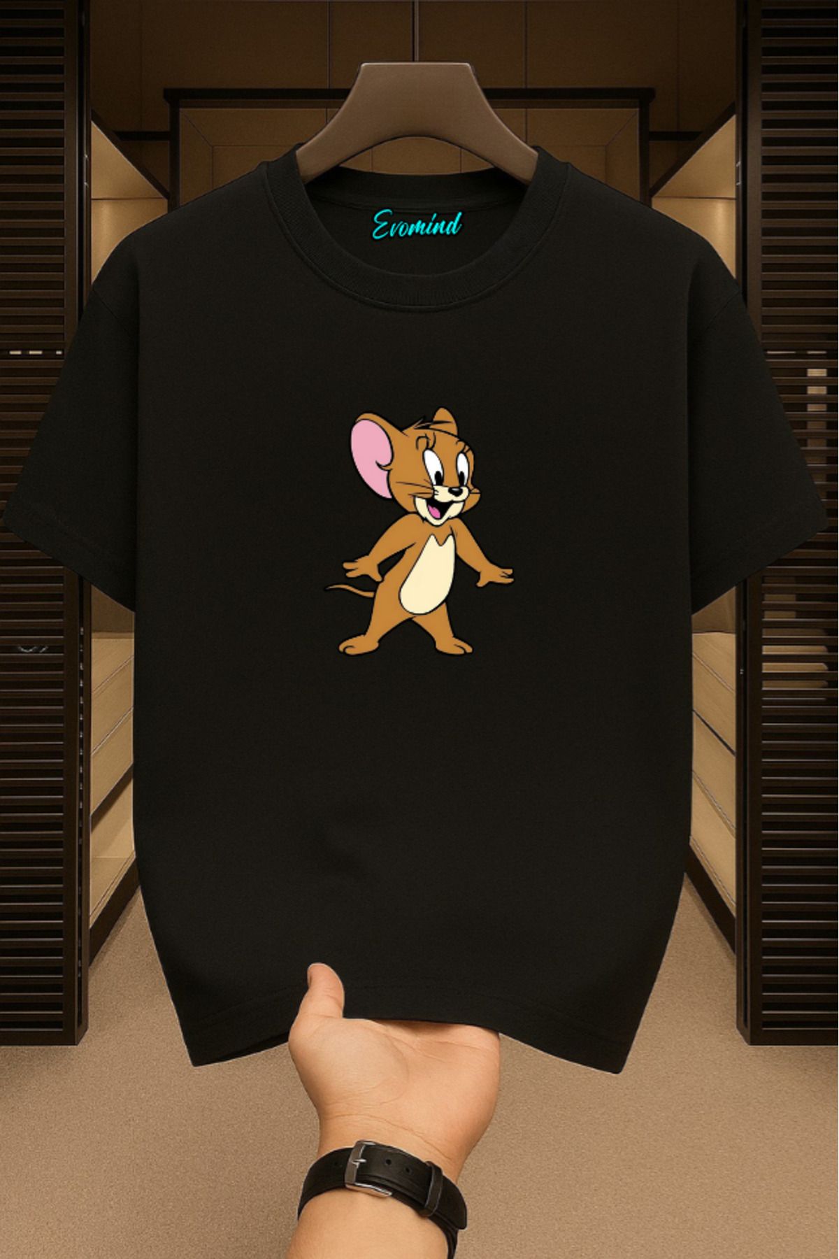Evomind Çizgi Karakter Baskılı Unisex T-shirt