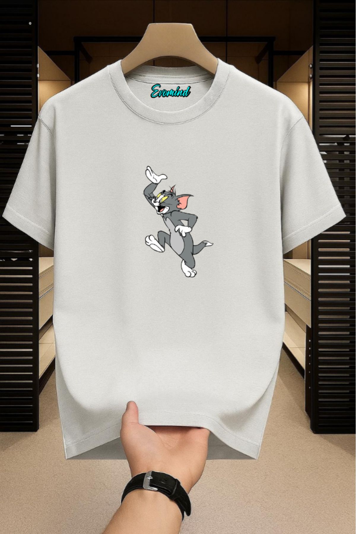 Evomind Çizgi Karakter Baskılı Unisex T-shirt
