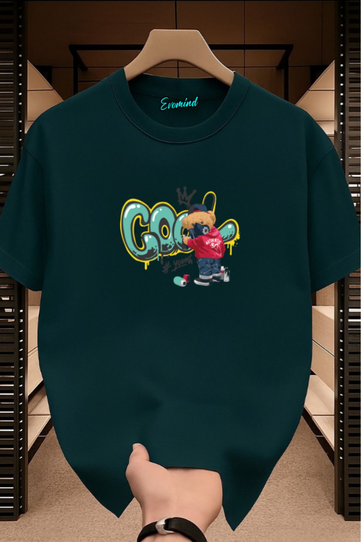 Evomind Cool Ayı Baskılı Unisex T-shirt
