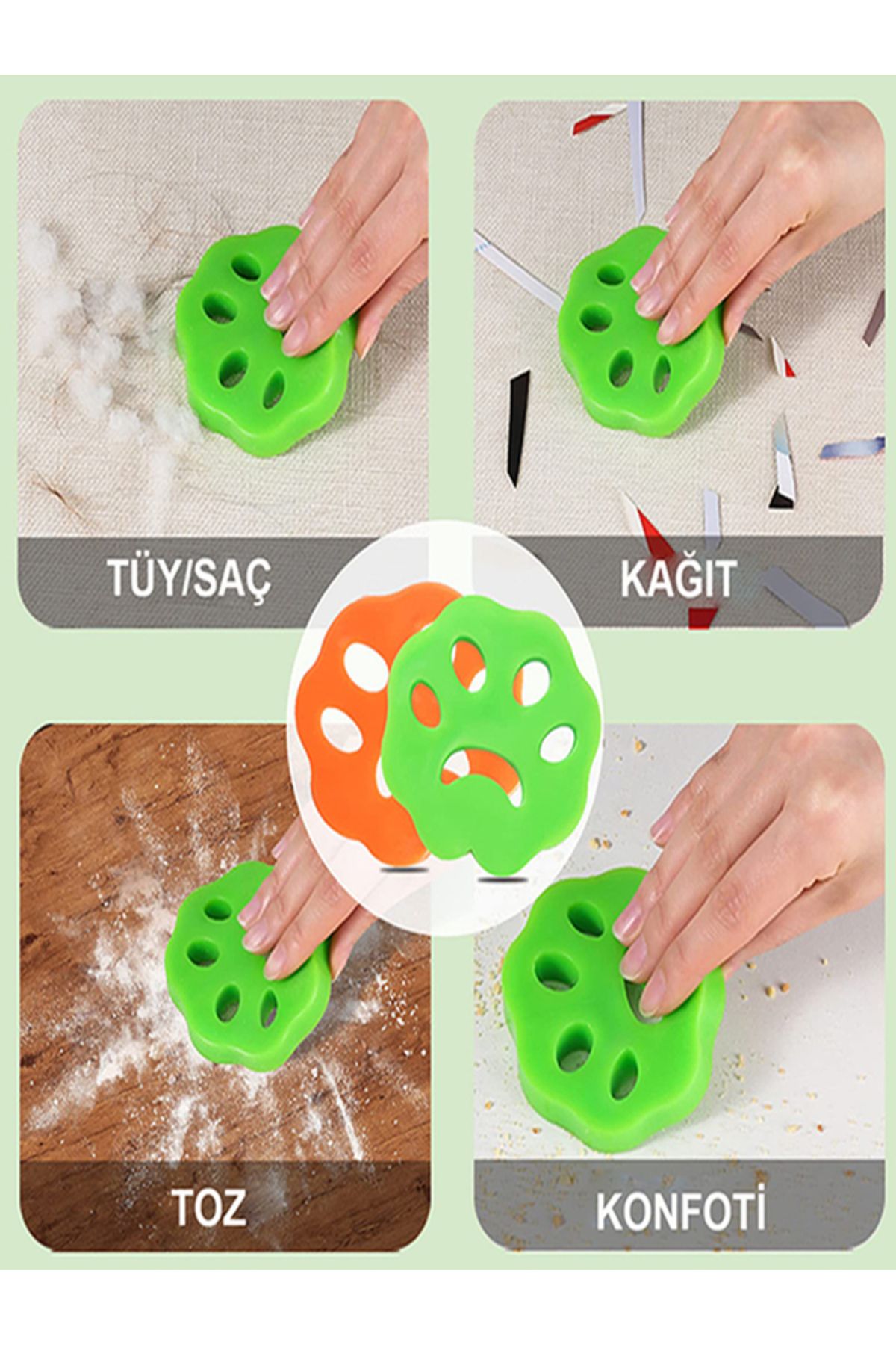 Special Action 1 Adet Pati Tasarımlı Çamaşır Makinasında Yıkanabilir Çok Amaçlı Tüy Toz Toplayıcı