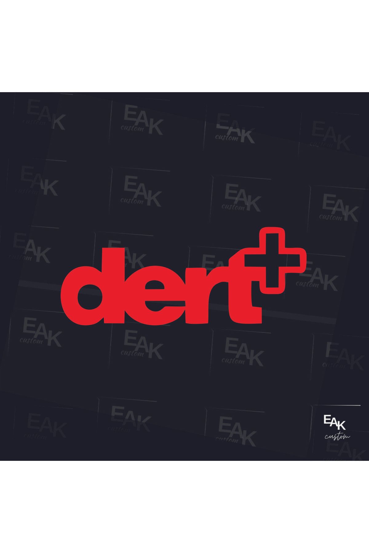 eakcustom DERT PLUS oto sticker (10cm x 4cm)