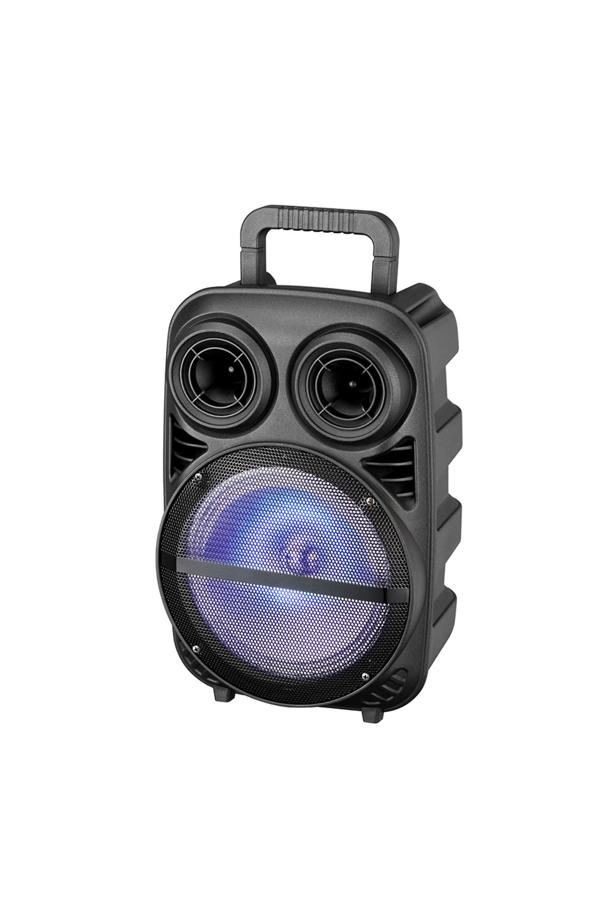Megafox Teknoloji Zore PK-15 FM Radyolu Mikrofonlu RGB TWS 8 inç Stereo Bass Kablosuz Karaoke Hoparlör