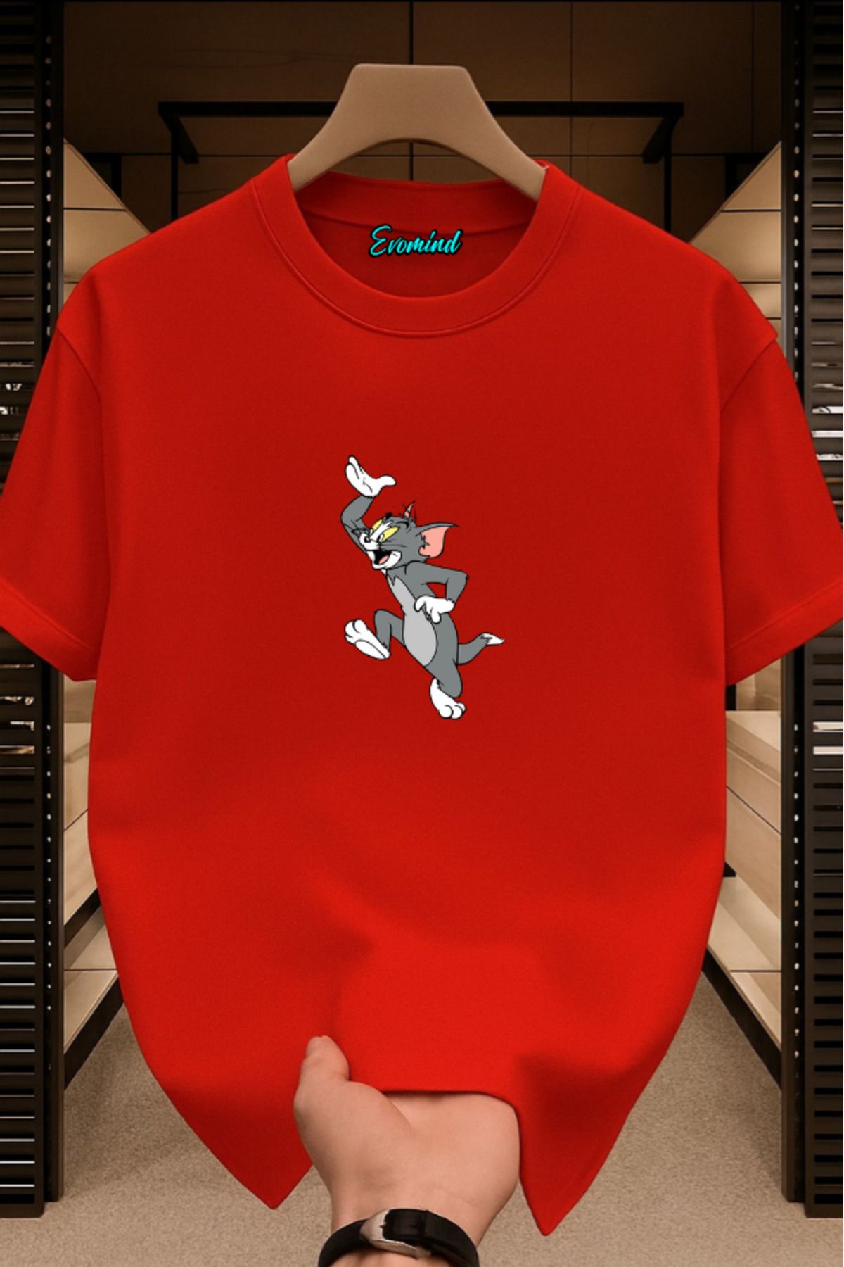 Evomind Çizgi Karakter Baskılı Unisex T-shirt