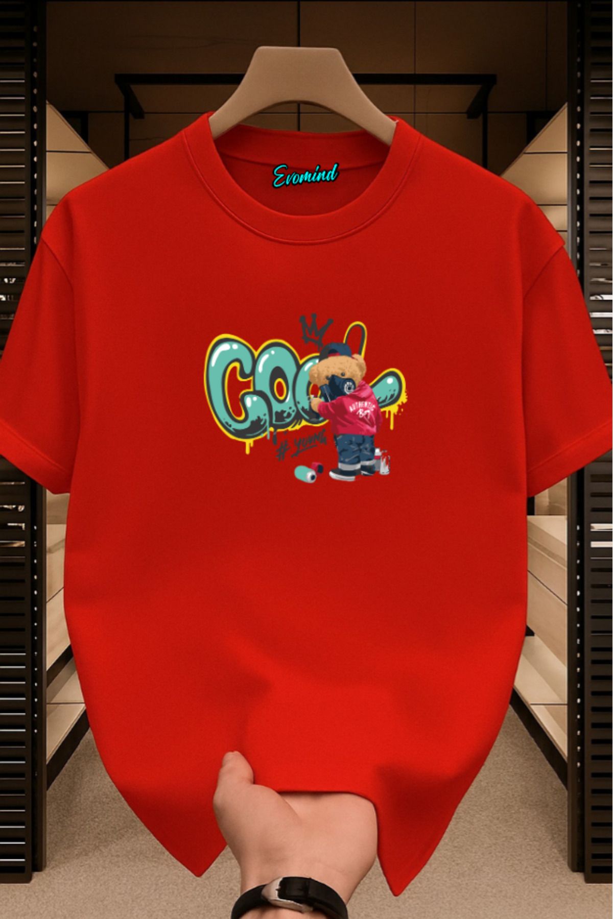 Evomind Cool Ayı Baskılı Unisex T-shirt