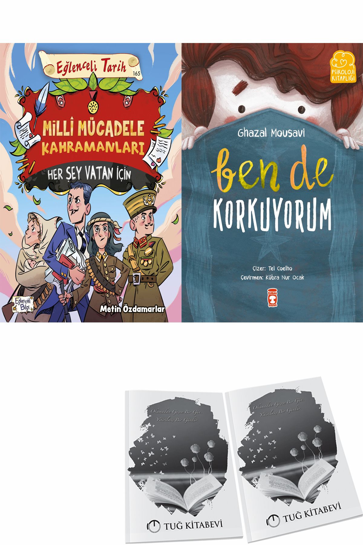 Eğlenceli Bilgi Yayınları Milli Mücadele Kahramanları Her Şey Vatan İçin ve Ben de Korkuyorum + Hediyeli