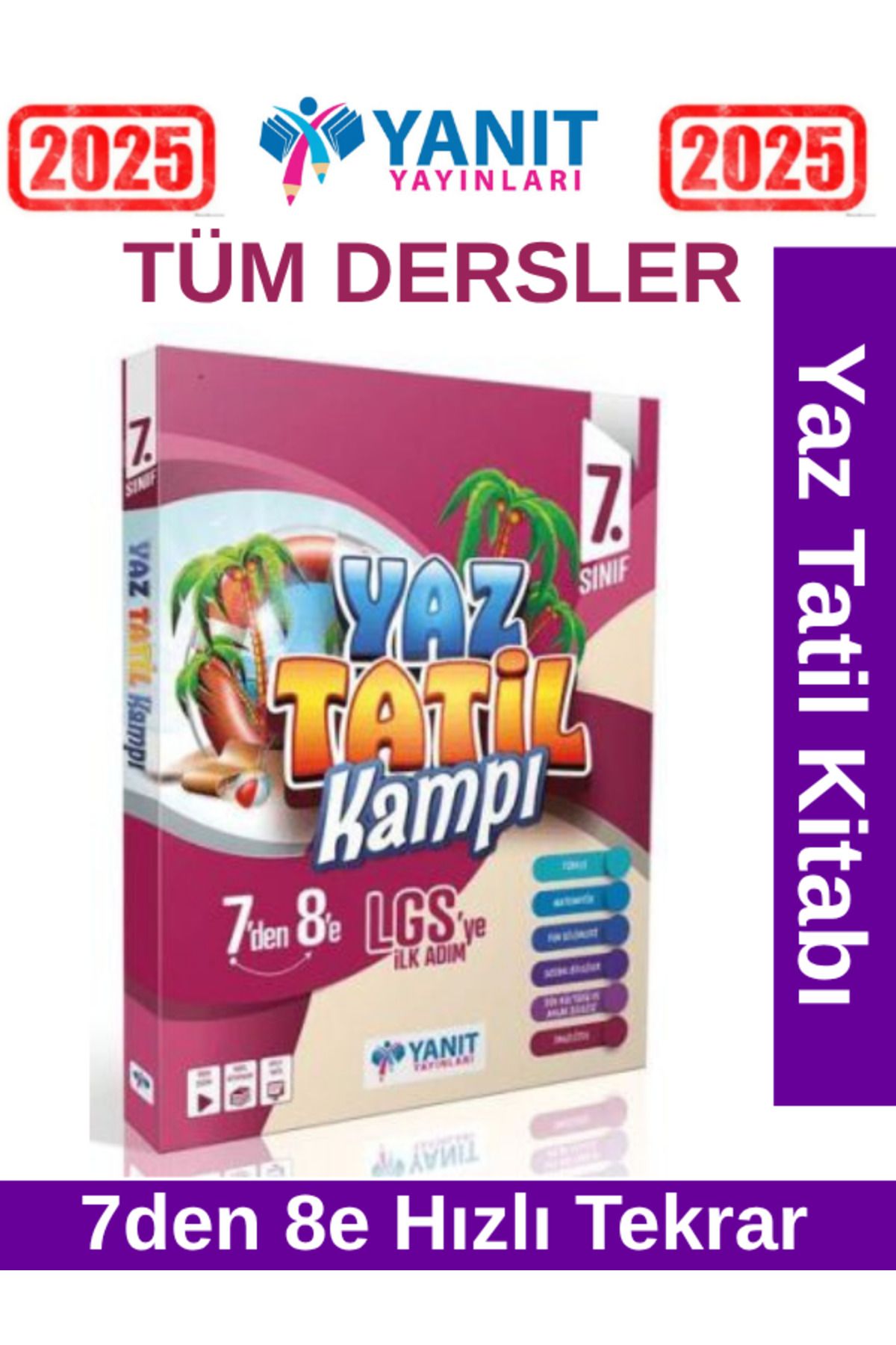 Bilfen Yayıncılık Yanıt Yayınları Güncel 7'den 8'e HIZLI TEKRAR Yaz Tatil Kamp Kitabı