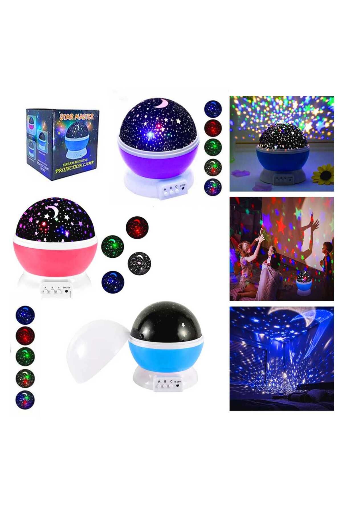 ylz SEÇTİM ALDIM YLZ XK001-K PROJEKSİYON GECE LAMBASI HAREKETLİ GALAXY PEMBE