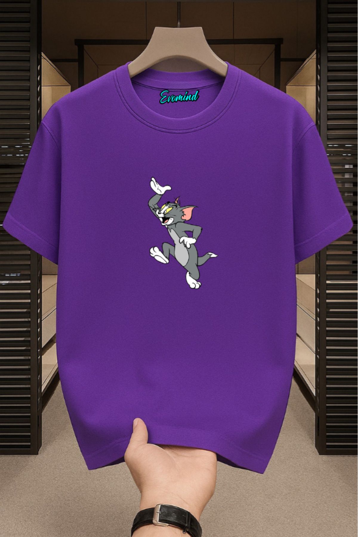 Evomind Çizgi Karakter Baskılı Unisex T-shirt