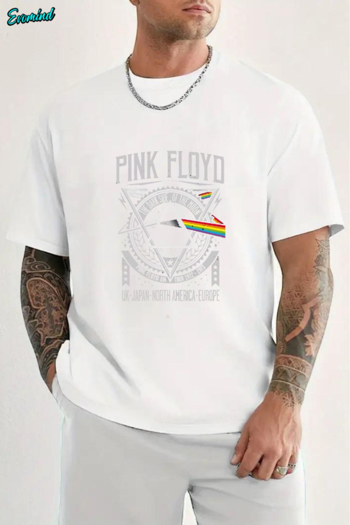 Evomind Pink Floyd Baskılı Unisex T-shirt