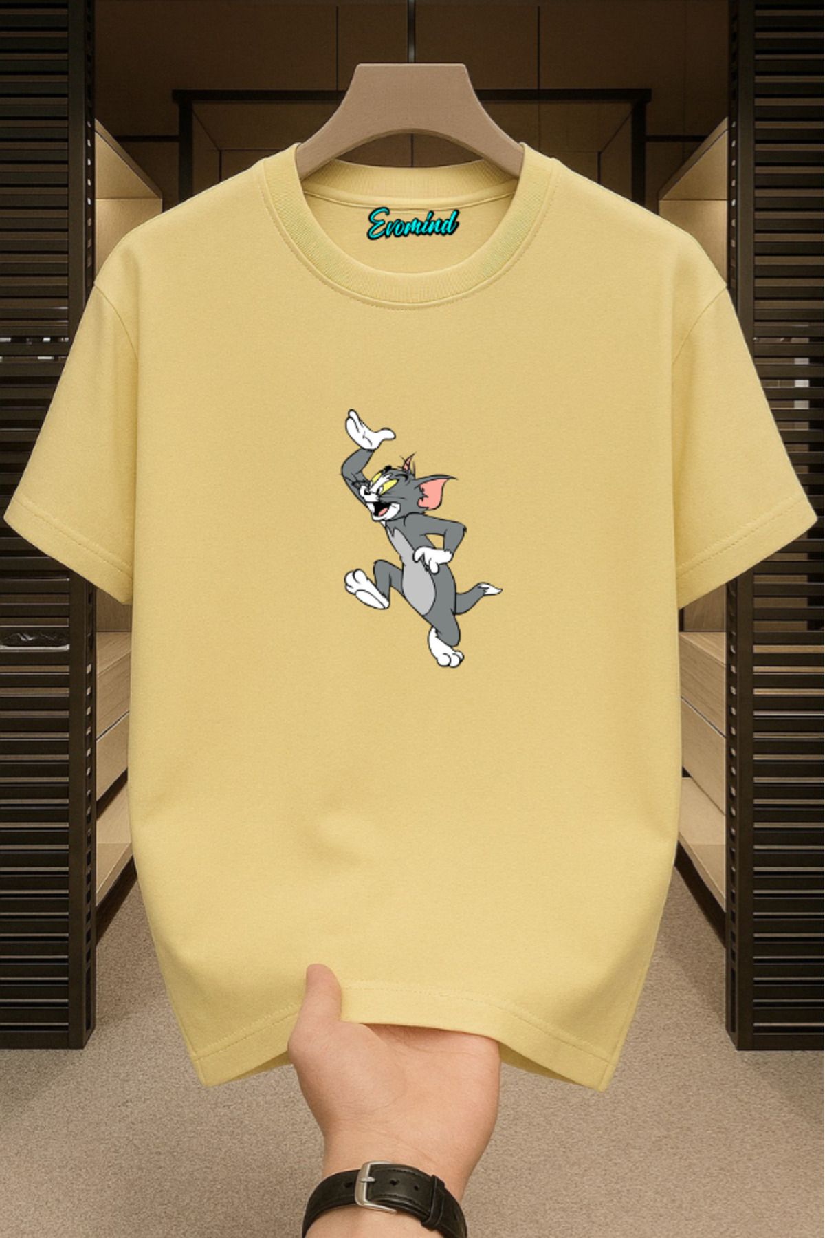 Evomind Çizgi Karakter Baskılı Unisex T-shirt