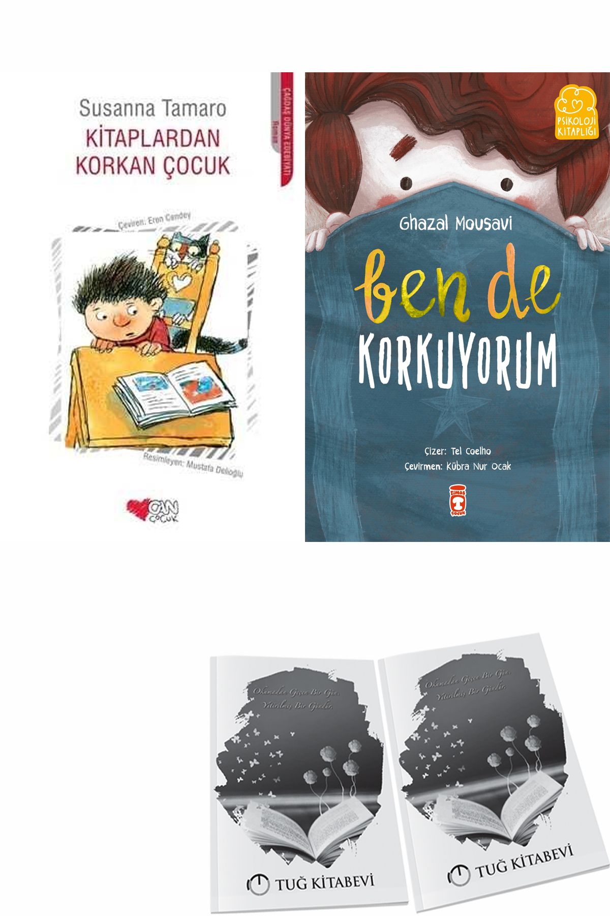 Can Yayınları Kitaplardan Korkan Çocuk ve Ben de Korkuyorum + Hediyeli